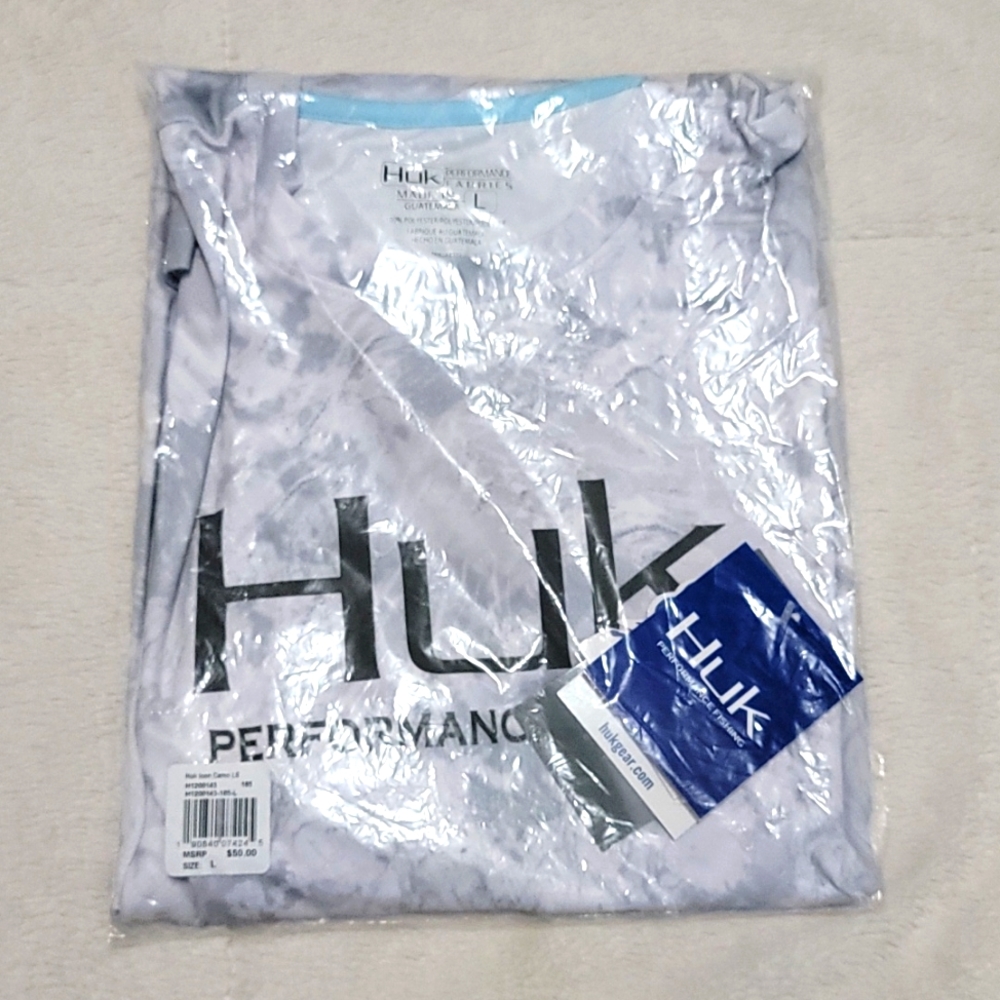 HUK longsleeve Icon white camo
